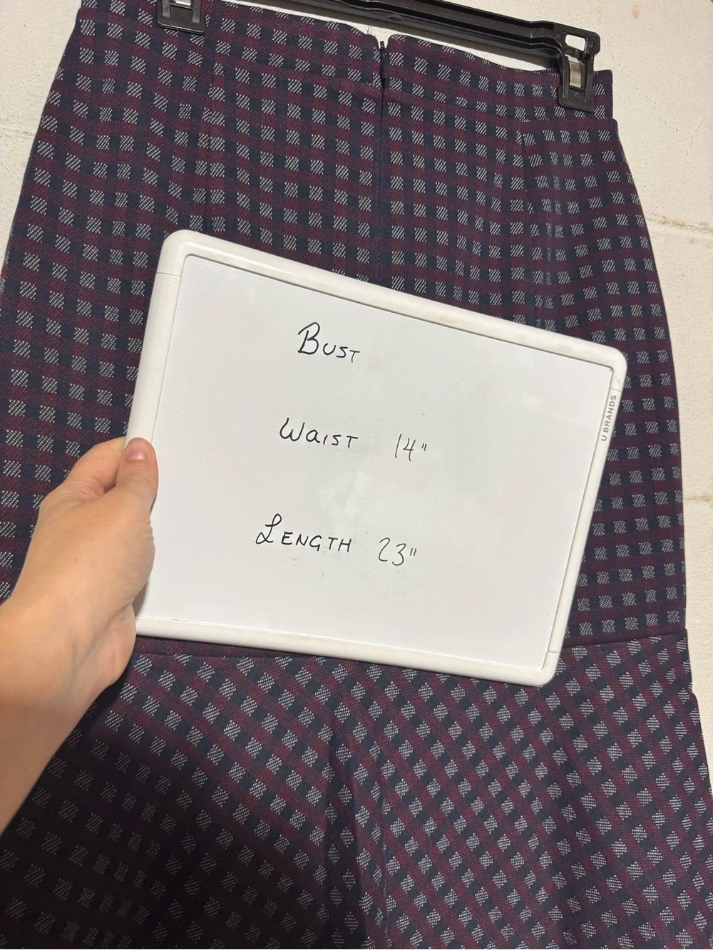 Ann Taylor Plaid Pencil Skirt Size 2 Peplum Office Career Fall Holiday Stretch
